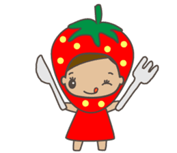 Pretty strawberry girls sticker #2777857