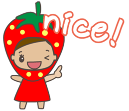 Pretty strawberry girls sticker #2777860