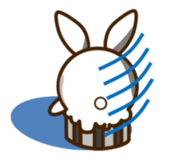 a cupcake rabbit and a cupcake Cat sticker #2780493