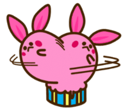 a cupcake rabbit and a cupcake Cat sticker #2780495