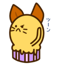 a cupcake rabbit and a cupcake Cat sticker #2780518
