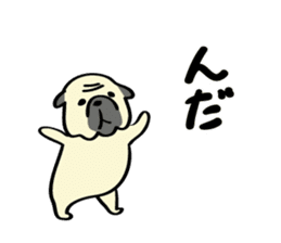 Akita dialects Sticker of pug sticker #2780765