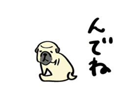 Akita dialects Sticker of pug sticker #2780766