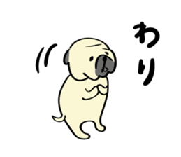 Akita dialects Sticker of pug sticker #2780768