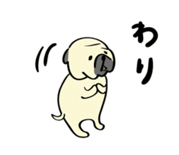 Akita dialects Sticker of pug sticker #2780768