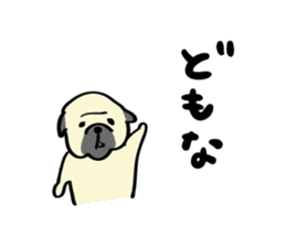Akita dialects Sticker of pug sticker #2780769