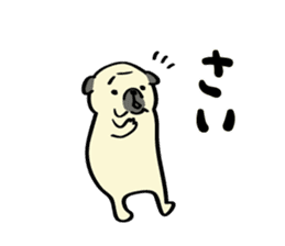 Akita dialects Sticker of pug sticker #2780773