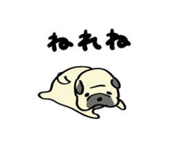 Akita dialects Sticker of pug sticker #2780777