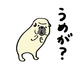 Akita dialects Sticker of pug sticker #2780779