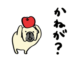 Akita dialects Sticker of pug sticker #2780780