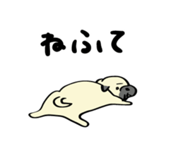 Akita dialects Sticker of pug sticker #2780781