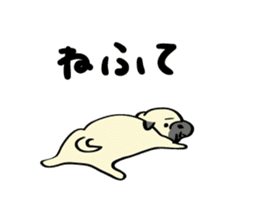 Akita dialects Sticker of pug sticker #2780781