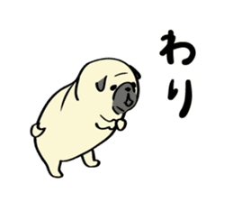 Akita dialects Sticker of pug sticker #2780785