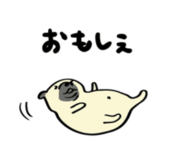 Akita dialects Sticker of pug sticker #2780792