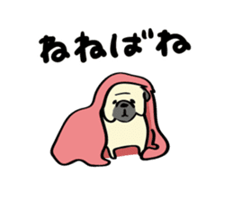 Akita dialects Sticker of pug sticker #2780794