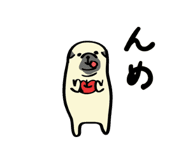Akita dialects Sticker of pug sticker #2780795