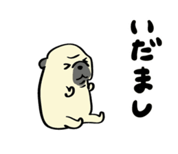 Akita dialects Sticker of pug sticker #2780796