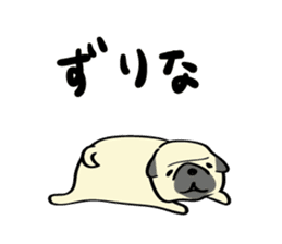 Akita dialects Sticker of pug sticker #2780798