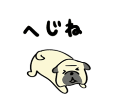Akita dialects Sticker of pug sticker #2780801