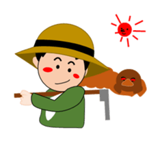 Farming agriculture circle activity sticker #2783156