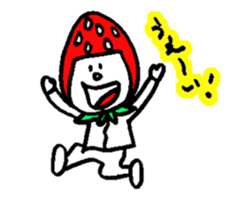 strawberry head sticker #2783843