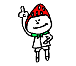 strawberry head sticker #2783846