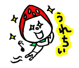 strawberry head sticker #2783848