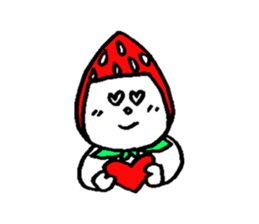 strawberry head sticker #2783850