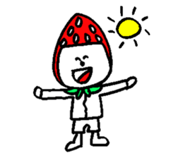 strawberry head sticker #2783851