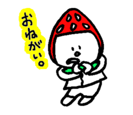 strawberry head sticker #2783852