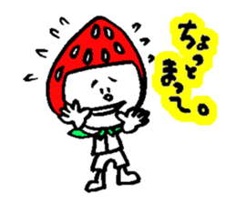 strawberry head sticker #2783856