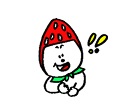strawberry head sticker #2783857