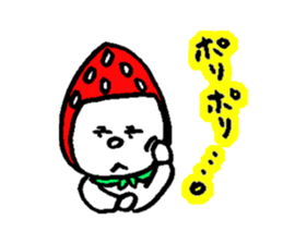 strawberry head sticker #2783858