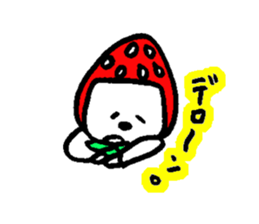 strawberry head sticker #2783859