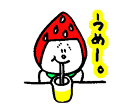 strawberry head sticker #2783860