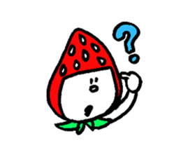 strawberry head sticker #2783863