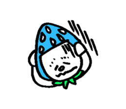 strawberry head sticker #2783879