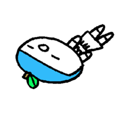 flat girl apple head sticker #2784688