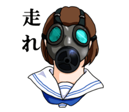 Sailor Gasmask sticker #2785035