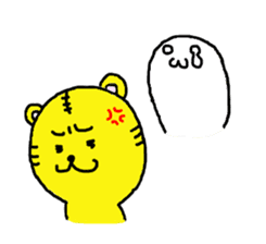 mochi mochi jyuni and the yellow tiger sticker #2785176