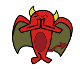 Red Little Devil RockStar sticker #2785394