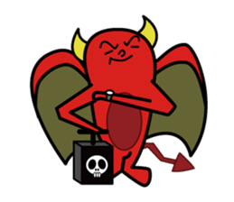 Red Little Devil RockStar sticker #2785402