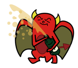 Red Little Devil RockStar sticker #2785403