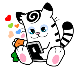 Niko: A Cute White Tiger sticker #2785443