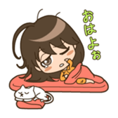 Everyday conversation girl Character sticker #2786531