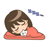 Everyday conversation girl Character sticker #2786532