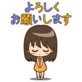 Everyday conversation girl Character sticker #2786541