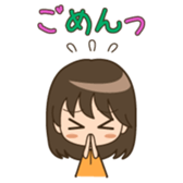 Everyday conversation girl Character sticker #2786546