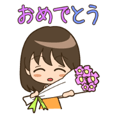 Everyday conversation girl Character sticker #2786549