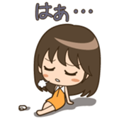 Everyday conversation girl Character sticker #2786558